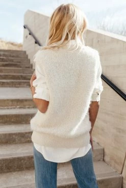 Tops Vero Moda Lucia Sweater Vest In Ivory