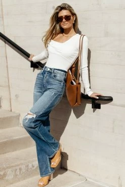 CRESCENT Audrey Top In Ivory - FINAL SALE