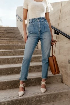 Buy ❤️ KANCAN Bohme Maureen Mom 👖 Jeans In Medium Wash - FINAL SALE 👏 7 KANCAN Bohme Maureen Mom Jeans In Medium Wash - FINAL SALE