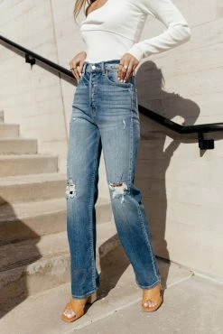 CELLO JEANS Lynette High Rise Straight Leg Jeans - FINAL SALE