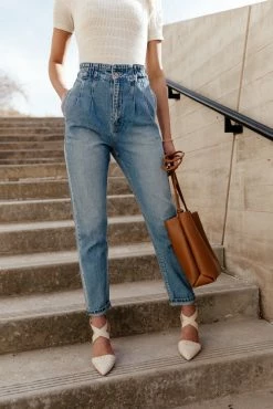 KANCAN Bohme Maureen Mom Jeans In Medium Wash - FINAL SALE