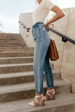 Buy ❤️ KANCAN Bohme Maureen Mom 👖 Jeans In Medium Wash - FINAL SALE 👏 8 KANCAN Bohme Maureen Mom Jeans In Medium Wash - FINAL SALE