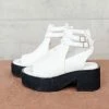 FREE SOUL/MIRACLE MILE Alejandra Heeled Sandals In White Shoes