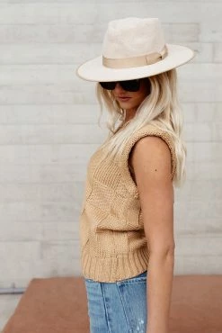 Budget ๐ฅ SINA Rudie Sweater Vest In Tan Tops โ 10 SINA Rudie Sweater Vest In Tan Tops