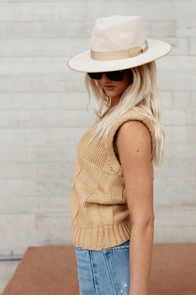 Budget ๐ฅ SINA Rudie Sweater Vest In Tan Tops โ 4 SINA Rudie Sweater Vest In Tan Tops
