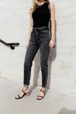 KanCan Tayla Mom Jeans In Black- FINAL SALE