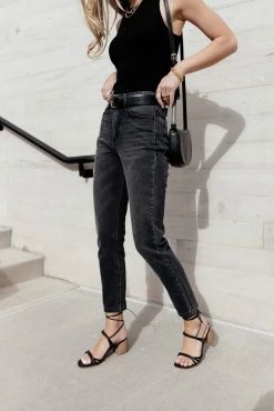 KanCan Tayla Mom Jeans In Black- FINAL SALE