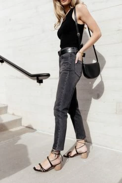 KanCan Tayla Mom Jeans In Black- FINAL SALE