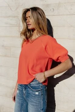 SINA Corina Top In Coral - FINAL SALE