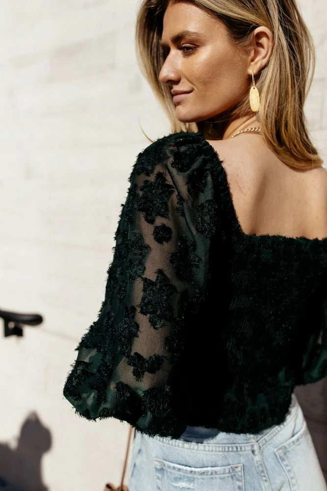 Budget βοΈ &MERCI Penny Blouse In Hunter Green- FINAL SALE π 5 &MERCI Penny Blouse In Hunter Green- FINAL SALE