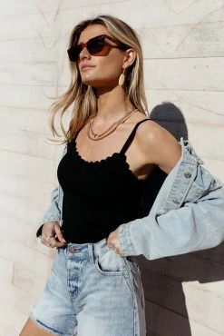 BLU PEPPER Sabine Tank In Black - FINAL SALE