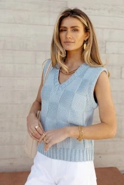 SINA Rudie Sweater Vest In Blue