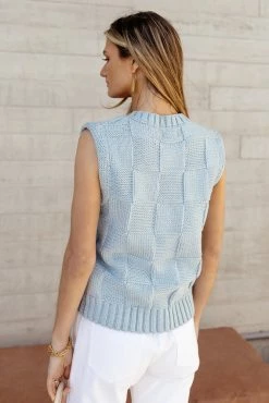SINA Rudie Sweater Vest In Blue