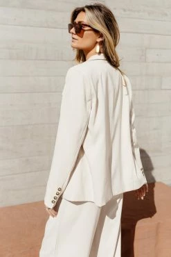 AARON & AMBER New Arrivals Romaine Blazer In Ivory