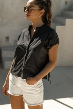 Maize Brittany Top In Black - FINAL SALE