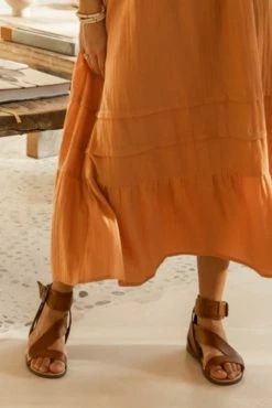 FREE SOUL/MIRACLE MILE Peyton Ankle Strap Sandals In Brown - FINAL SALE