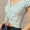 GINGER G Dixie Cropped Top In Mint - FINAL SALE Tops