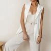WORUI Rosamund Open Side Vest In White - FINAL SALE