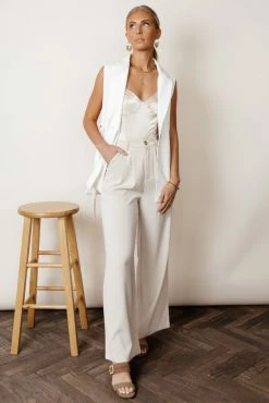 WORUI Rosamund Open Side Vest In White - FINAL SALE
