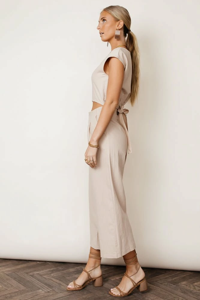 Hot Sale β¨ SINA Lua Wrap Jumpsuit In Tan - FINAL SALE π 4 SINA Lua Wrap Jumpsuit In Tan - FINAL SALE
