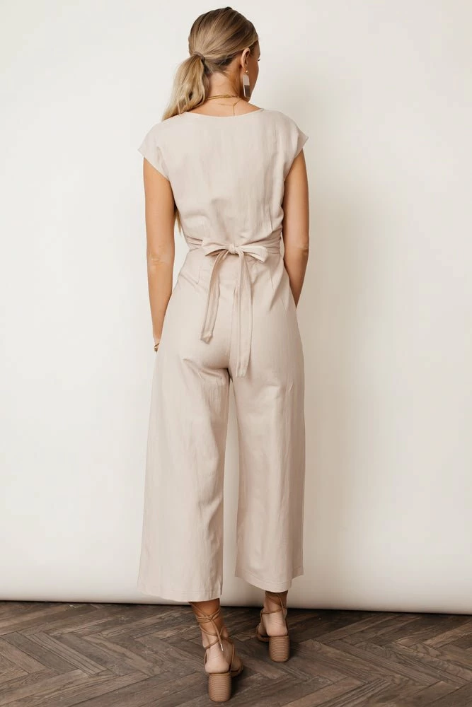 Hot Sale β¨ SINA Lua Wrap Jumpsuit In Tan - FINAL SALE π 6 SINA Lua Wrap Jumpsuit In Tan - FINAL SALE