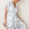 WORUI Willa Ruffle Dress In Blue Floral