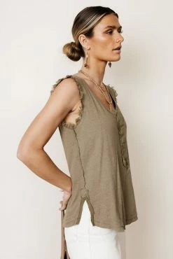 WORUI Morgane Tank Top In Olive - FINAL SALE