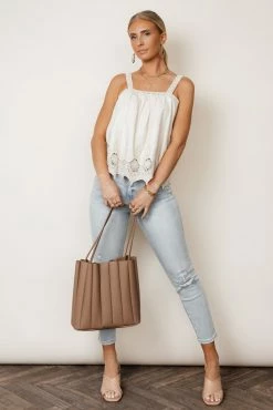 MAIZE Adalet Lace Tank In Ivory - FINAL SALE