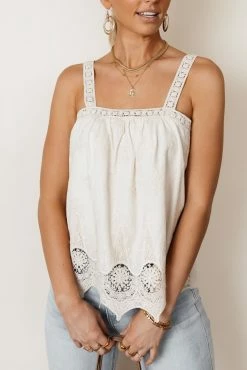 Deals π₯° MAIZE Adalet Lace Tank In Ivory - FINAL SALE π 8 MAIZE Adalet Lace Tank In Ivory - FINAL SALE