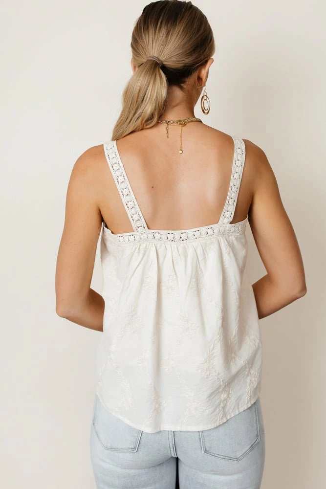 Deals π₯° MAIZE Adalet Lace Tank In Ivory - FINAL SALE π 5 MAIZE Adalet Lace Tank In Ivory - FINAL SALE