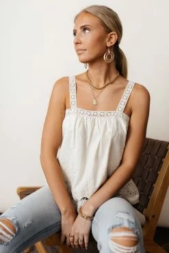 Deals π₯° MAIZE Adalet Lace Tank In Ivory - FINAL SALE π 9 MAIZE Adalet Lace Tank In Ivory - FINAL SALE