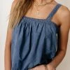 MAIZE Adalet Lace Tank In Blue - FINAL SALE