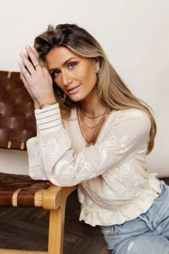 MAIZE Arlene Top In Cream - FINAL SALE