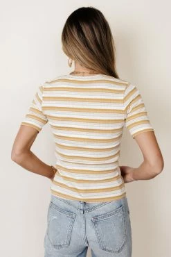 Flash Sale π₯ GINGER G Roger Striped Top In Mustard - FINAL SALE 𧨠18 GINGER G Roger Striped Top In Mustard - FINAL SALE