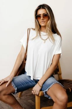 WORUI Dempsey Rolled Sleeve Tee In Olive - FINAL SALE