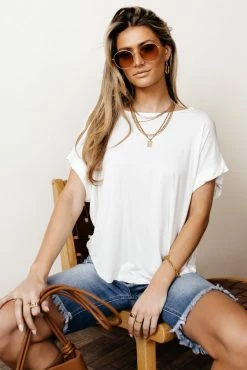 WORUI Dempsey Rolled Sleeve Tee In Grey - FINAL SALE