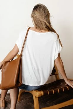 WORUI Dempsey Rolled Sleeve Tee In White - FINAL SALE