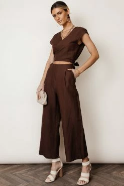 Hot Sale β¨ SINA Lua Wrap Jumpsuit In Tan - FINAL SALE π 15 SINA Lua Wrap Jumpsuit In Tan - FINAL SALE