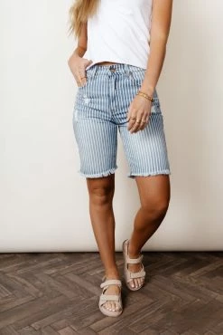 KANCAN Olympia Striped Bermuda Shorts - FINAL SALE