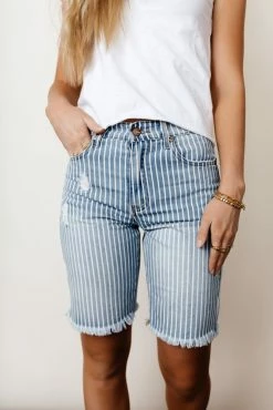 Cheapest π₯° KANCAN Olympia Striped Bermuda Shorts - FINAL SALE βοΈ 8 KANCAN Olympia Striped Bermuda Shorts - FINAL SALE