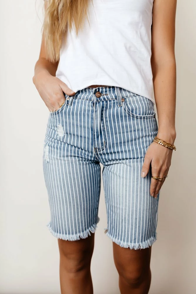Cheapest π₯° KANCAN Olympia Striped Bermuda Shorts - FINAL SALE βοΈ 3 KANCAN Olympia Striped Bermuda Shorts - FINAL SALE