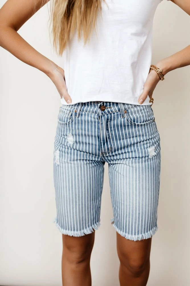 Cheapest π₯° KANCAN Olympia Striped Bermuda Shorts - FINAL SALE βοΈ 2 KANCAN Olympia Striped Bermuda Shorts - FINAL SALE