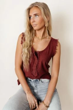 WORUI Morgane Tank Top In Olive - FINAL SALE