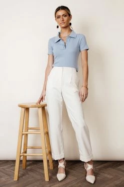 Best deal โจ WORUI Abriana Ribbed Top In Blue - FINAL SALE ๐ฅฐ 7 WORUI Abriana Ribbed Top In Blue - FINAL SALE