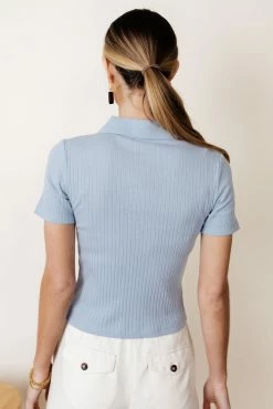 Best deal โจ WORUI Abriana Ribbed Top In Blue - FINAL SALE ๐ฅฐ 9 WORUI Abriana Ribbed Top In Blue - FINAL SALE