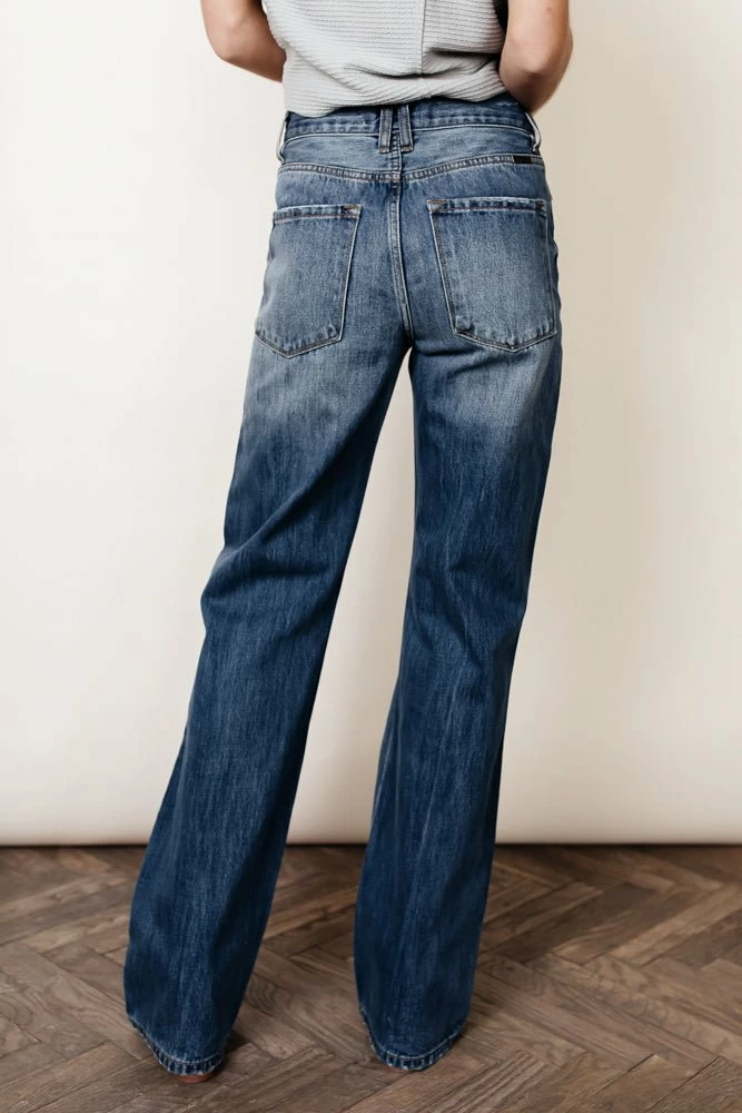 Brand new β KANCAN Skyscraper Wide Leg Denim In Medium Wash - FINAL SALE π 4 KANCAN Skyscraper Wide Leg Denim In Medium Wash - FINAL SALE
