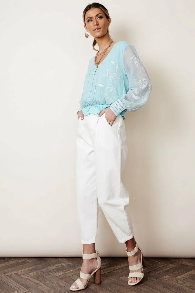 Best Sale โค๏ธ MAIZE Arlene Top In Blue - FINAL SALE ๐ฏ 3 MAIZE Arlene Top In Blue - FINAL SALE