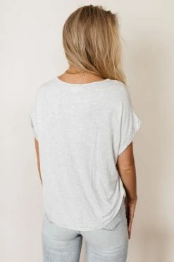 WORUI Dempsey Rolled Sleeve Tee In Grey - FINAL SALE