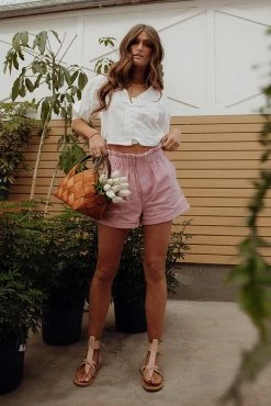 LUSH CLOTHING Ariadna Cropped Button Up Top - FINAL SALE