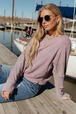 SINA Galilea Patch Top In Lavender - FINAL SALE